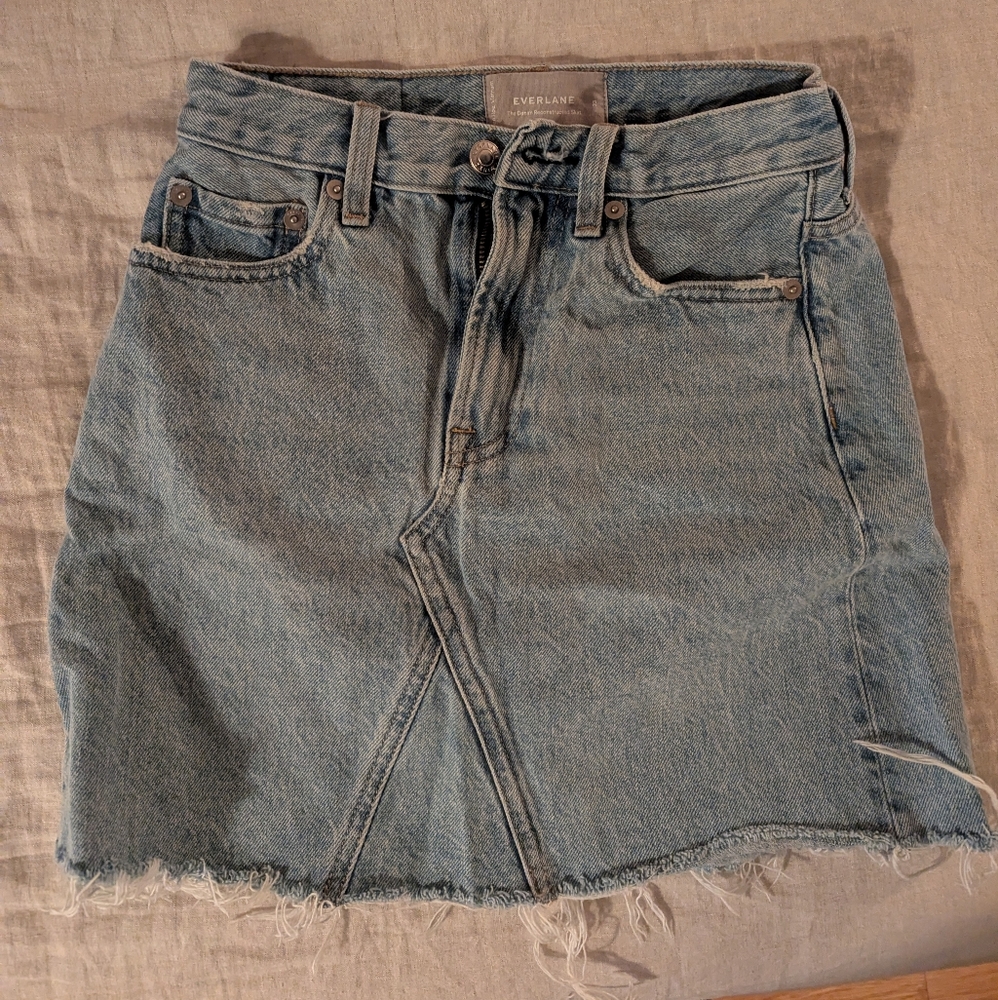 Everlane jean skirt